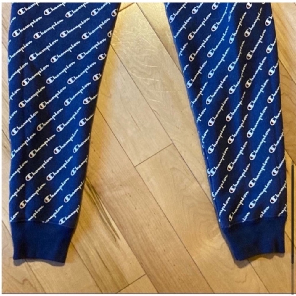 Champion Vintage logo printed reverse weave joggers size extra small XS - Picture 7 of 10